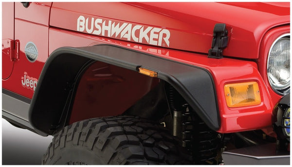 Bushwacker 97-06 fits Jeep TJ Flat Style Flares 2pc - Black
