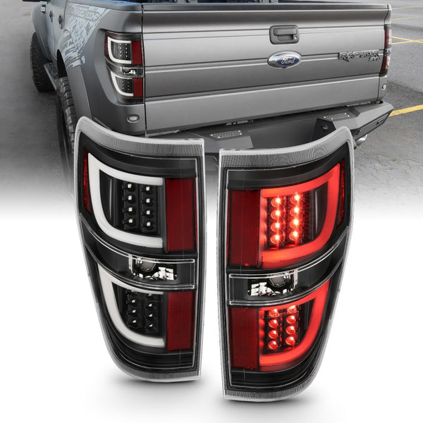 ANZO 2009-2013 fits Ford F-150 LED Taillights Black