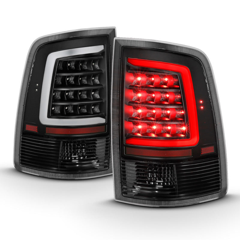 ANZO 2009-2018 fits Dodge Ram 1500 LED Taillight Plank Style Black w/Clear Lens