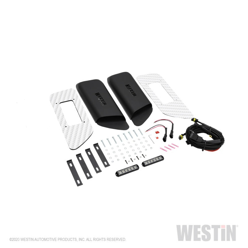 Westin 18-20 fits Jeep Wrangler JL 2dr LED Hood Scoops - Textured Black