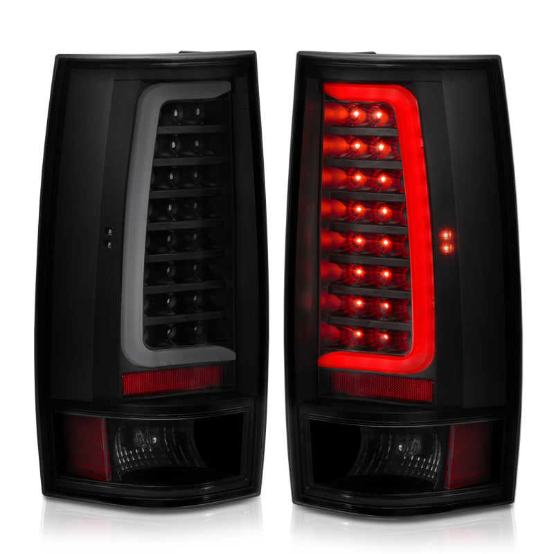 ANZO 2007-2014 fits Chevy Tahoe LED Taillight Plank Style Black w/Smoke Lens
