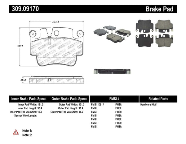 StopTech Performance 00-07 fits Porsche Boxster S / 06-07 Cayman / 99-05 911 Carrera Front Brake Pads