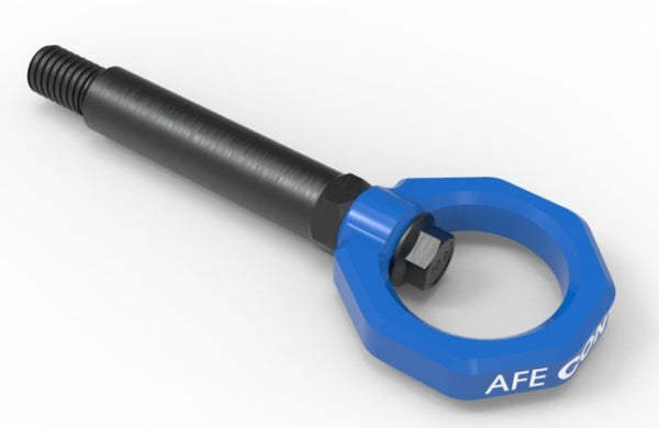 aFe Control Rear Tow Hook Blue fits BMW F-Chassis 2/3/4/M