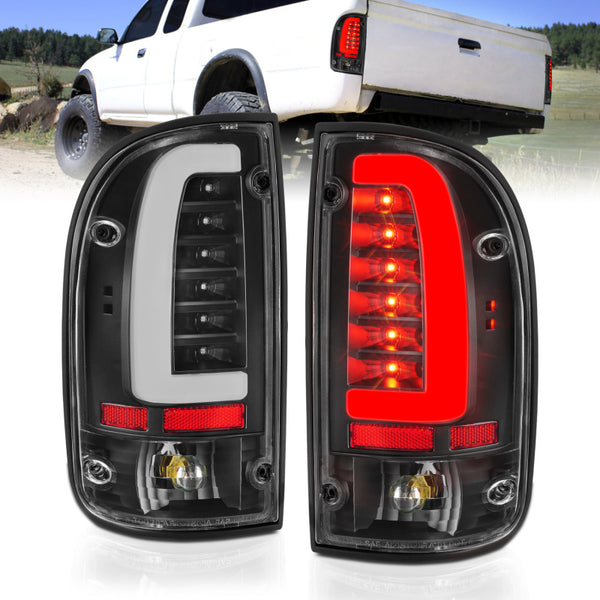 ANZO 95-00 fits Toyota Tacoma LED Taillights Black Housing Clear Lens (Pair)
