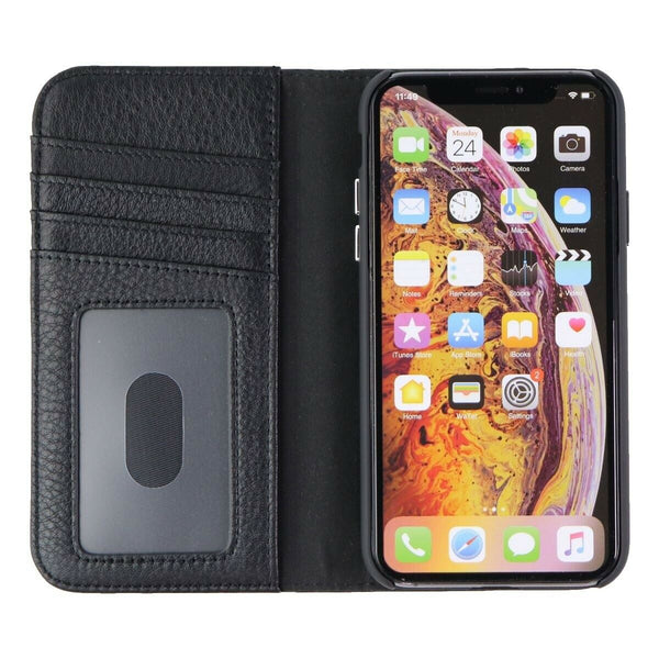 Case-Mate Wallet Folio Case for Apple iPhone XS / X - Loose Black Leather
