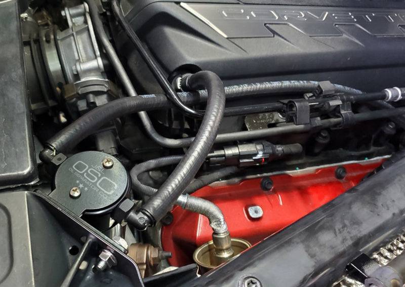 J&L 20-23 fits Chevrolet Corvette 6.2L LT2 Targa Top Passenger Side Oil Separator 3.0 - Black Anodize