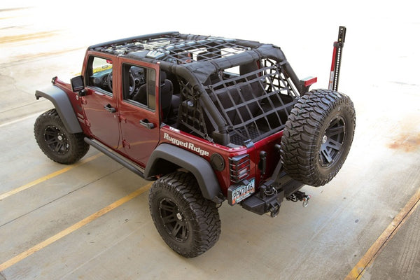 Rugged Ridge Cargo Net Black 4 Door 07-18 fits Jeep Wrangler