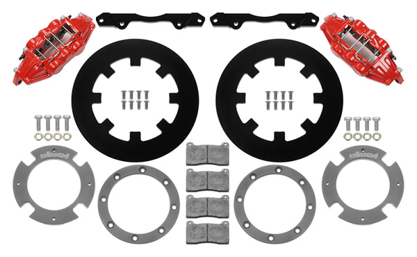 Wilwood 17-21 Can-Am X3RS Red 6-Piston Front Kit 11.25in - Undrilled Rotors