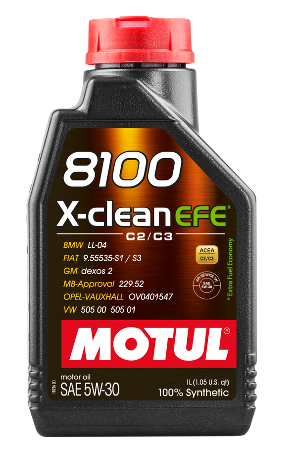 Motul 1L Synthetic Engine Oil 8100 5W30 X-Clean EFE