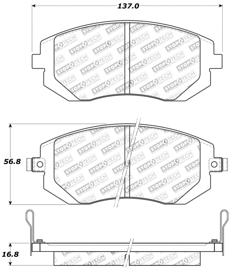 StopTech Performance 03-05 fits WRX/ 08 fits WRX Front Brake Pads