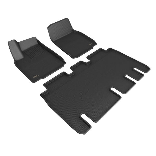 3D MAXpider 22-23 fits Tesla Model X Full Set Floormats - Black