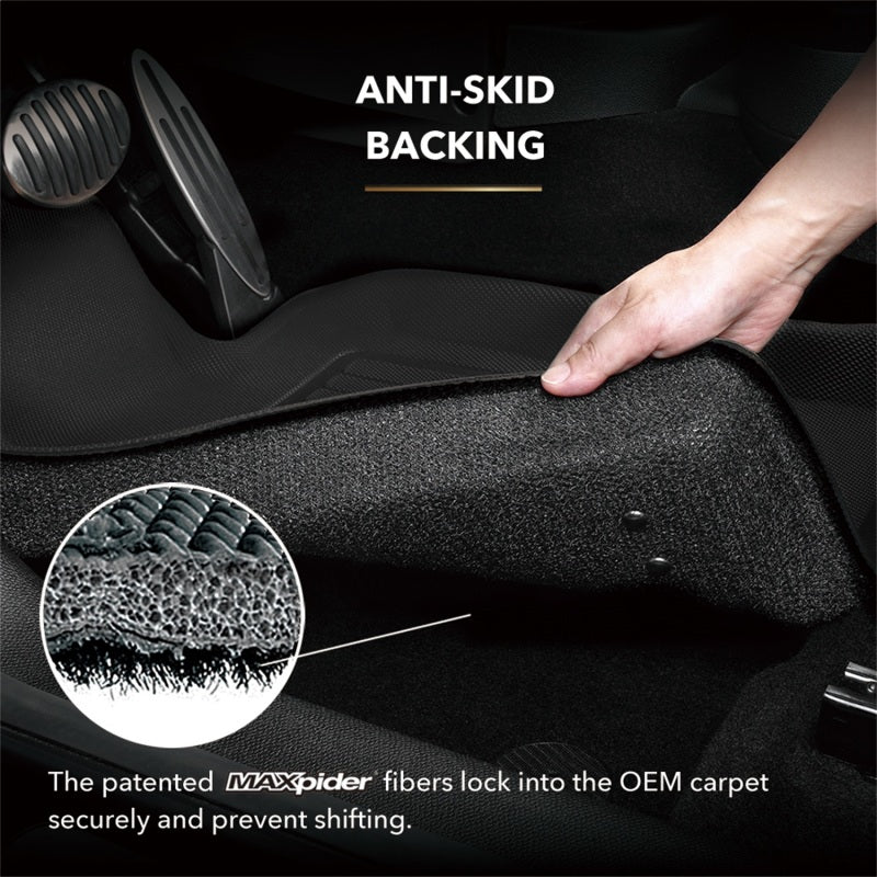 3D MAXpider 20+ fits Hyundai Sonata Kagu 1st & 2nd Row Floormats - Black