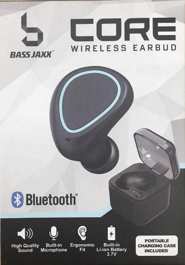 Core Wireless Earbud Black By Bass Jaxx