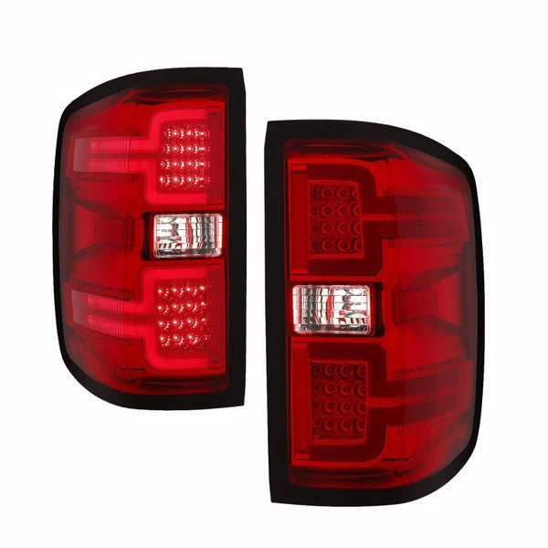 ANZO 2014-2018 fits Chevy Silverado 1500 LED Taillights Red/Clear