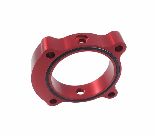 Torque Solution Throttle Body Spacer (Red): 13+ fits Hyundai Genesis 2.0T