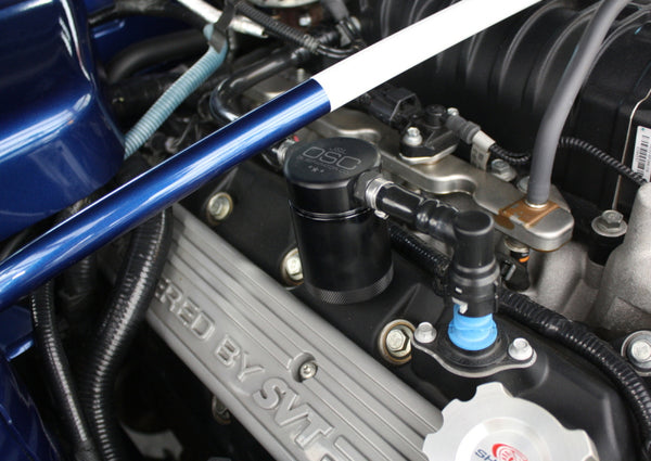 J&L 07-14 fits Ford Mustang GT500 Passenger Side Oil Separator 3.0 - Black Anodized