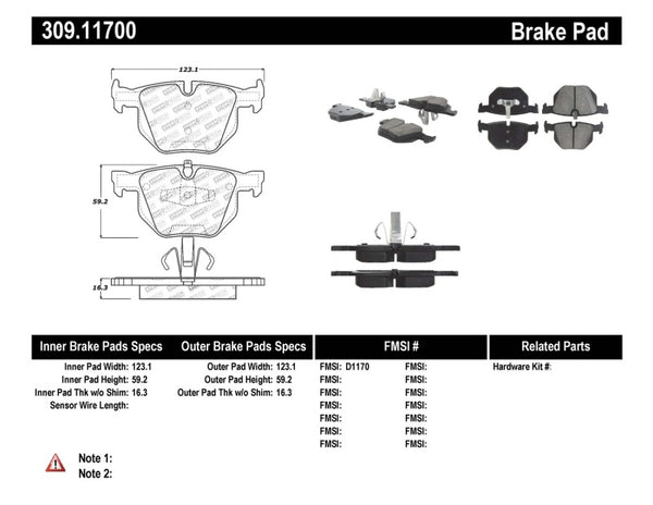StopTech Performance 06 fits BMW 330 Series (Exc E90) / 07-09 335 Series Rear Brake Pads