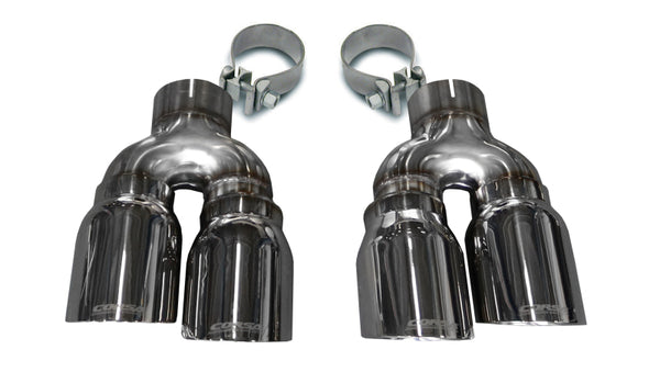 Corsa 16-18 fits Cadillac ATS 3.6T 4in Inlet / 4in Outlet Twin Polished Tip Kit (For Corsa Exhaust Only)