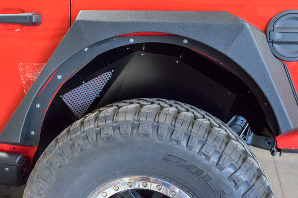 DV8 Offroad 2018+ fits Jeep Wrangler JL Rear Inner Fenders - Black