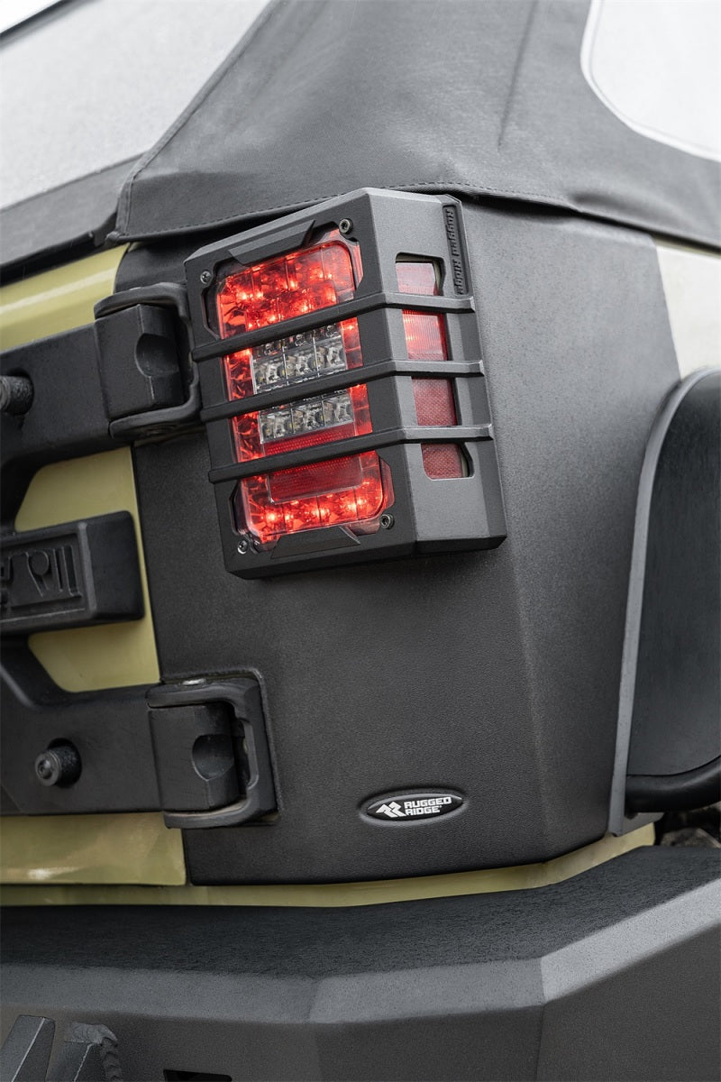 Rugged Ridge Rear Corner Kit Body Armor 4-Door 07-18 fits Jeep Wrangler JKU