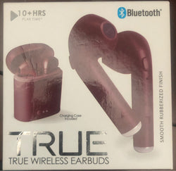 True Wireless Earbuds Bluetooth Burgundy By Techbits