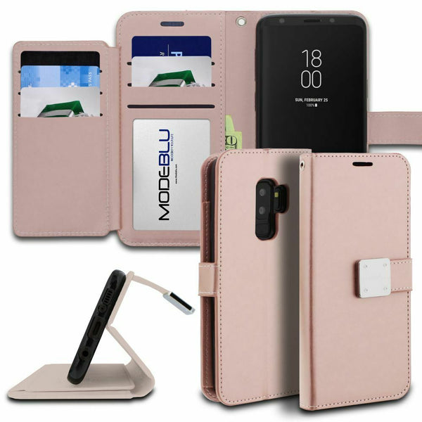 ModeBlu Mode Diary Wallet Case-Galaxy S9 - Rose Gold