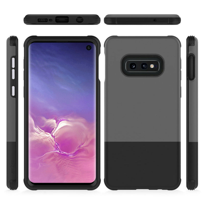 Zizo Division Dual Layer Shockproof Case for Samsung Galaxy S10e - Grey / Black