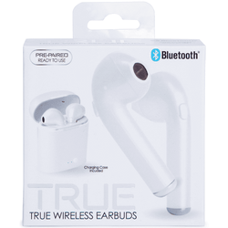 True Wireless Earbuds Bluetooth White By Techbits